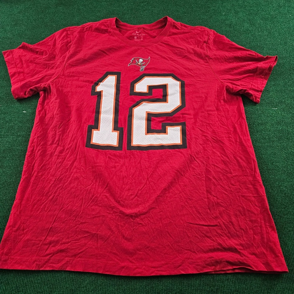 Nike‎ NFL Tampa Bay Buccaneers Tom Brady 12 Red TShirt Mens XL The Nike Tee